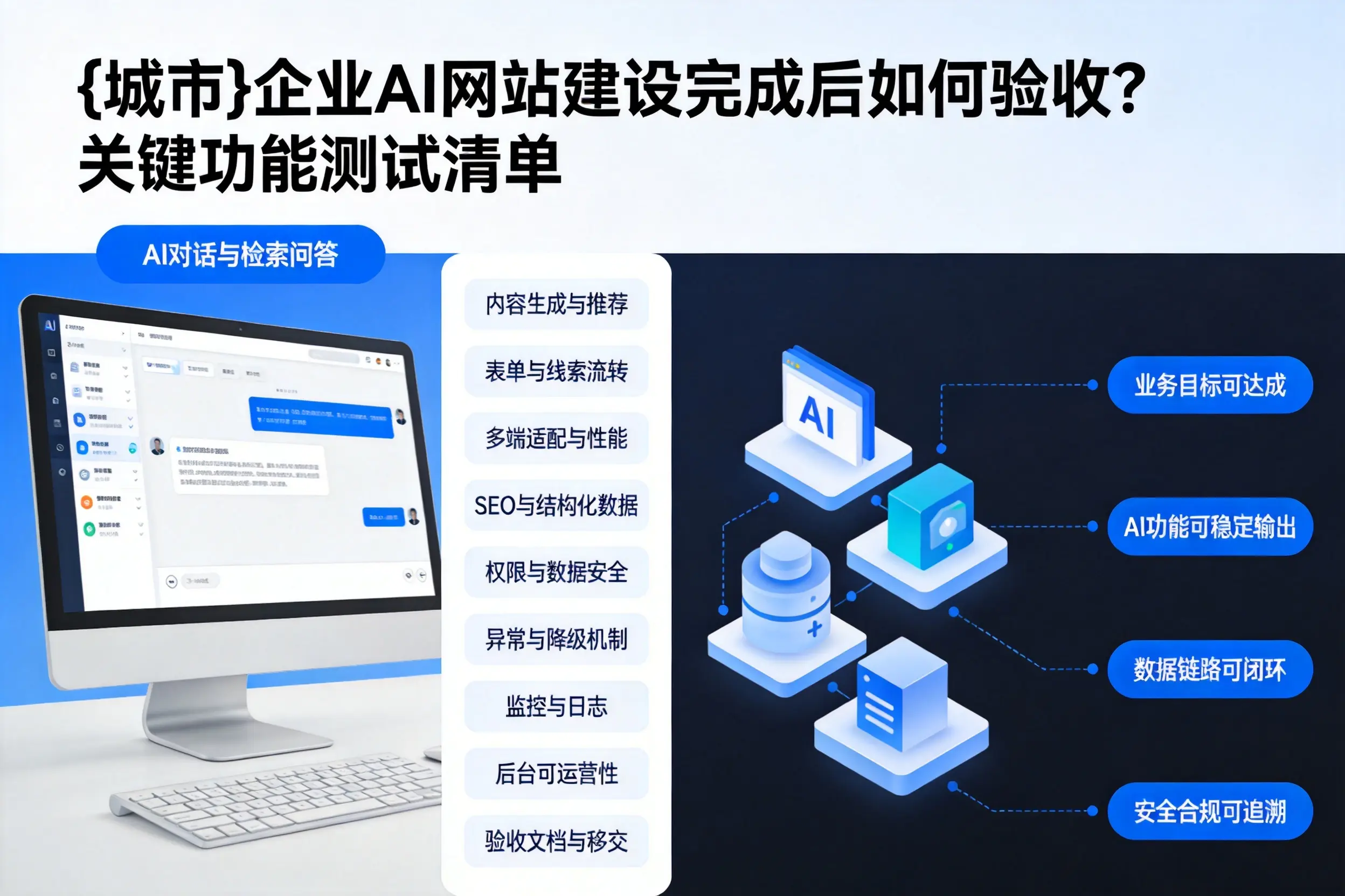 大同企业AI网站建设完成后如何验收？关键功能测试清单