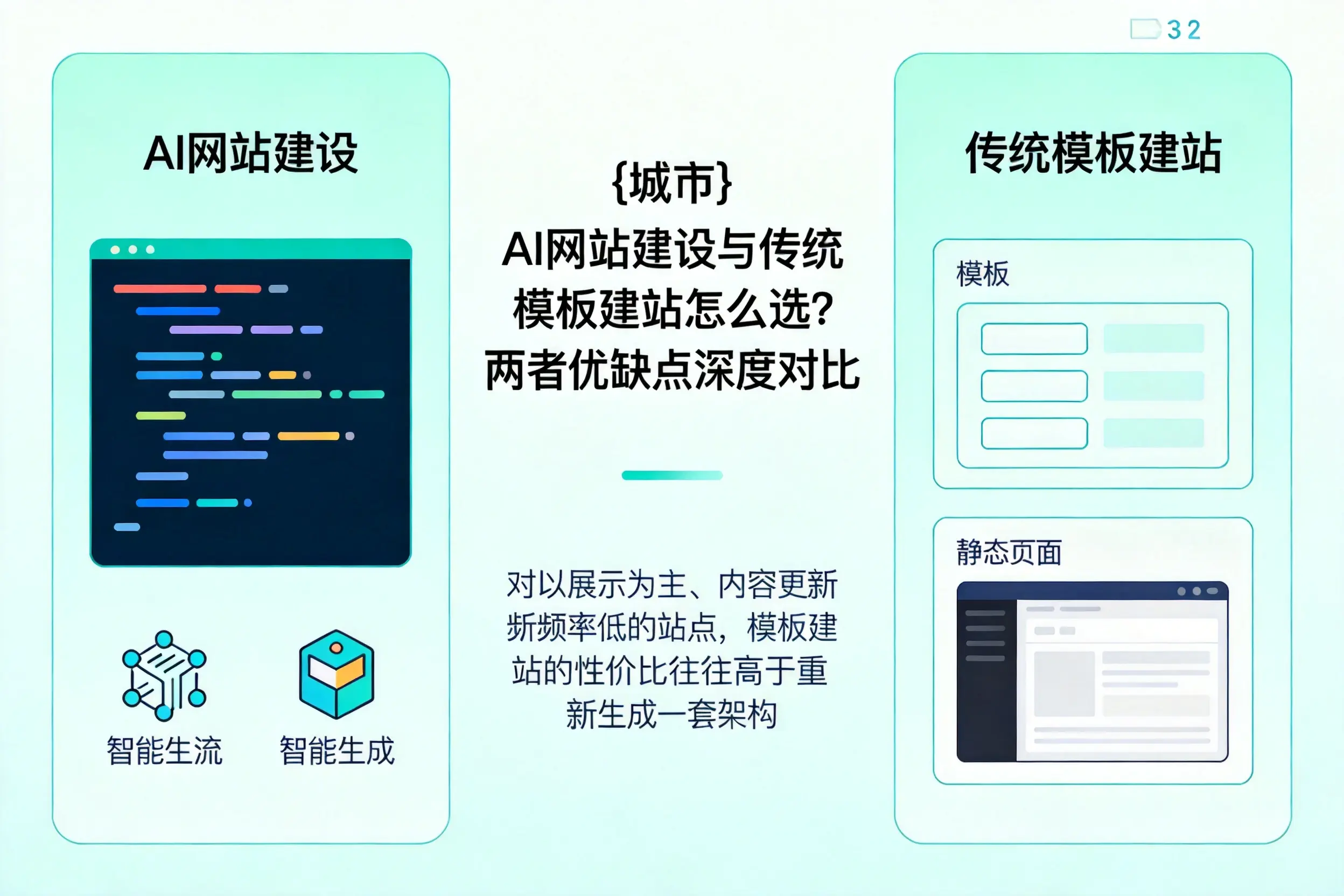 大同AI网站建设与传统模板建站怎么选？两者优缺点深度对比