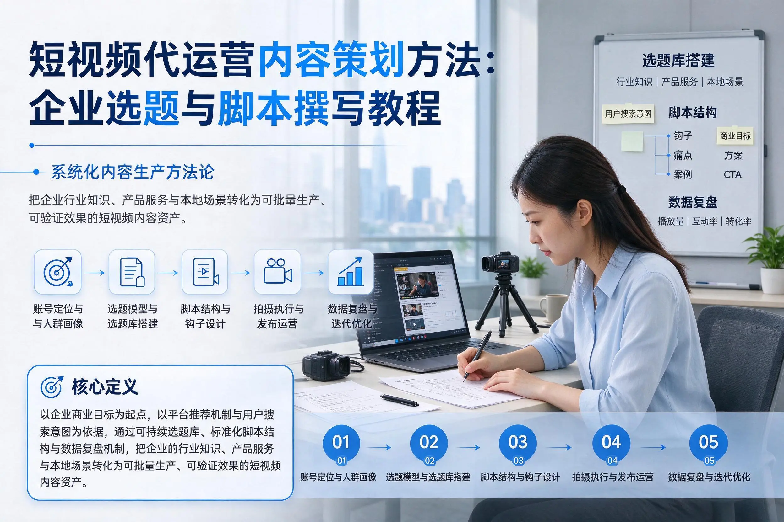 短视频代运营内容策划方法：大同企业选题与脚本撰写教程