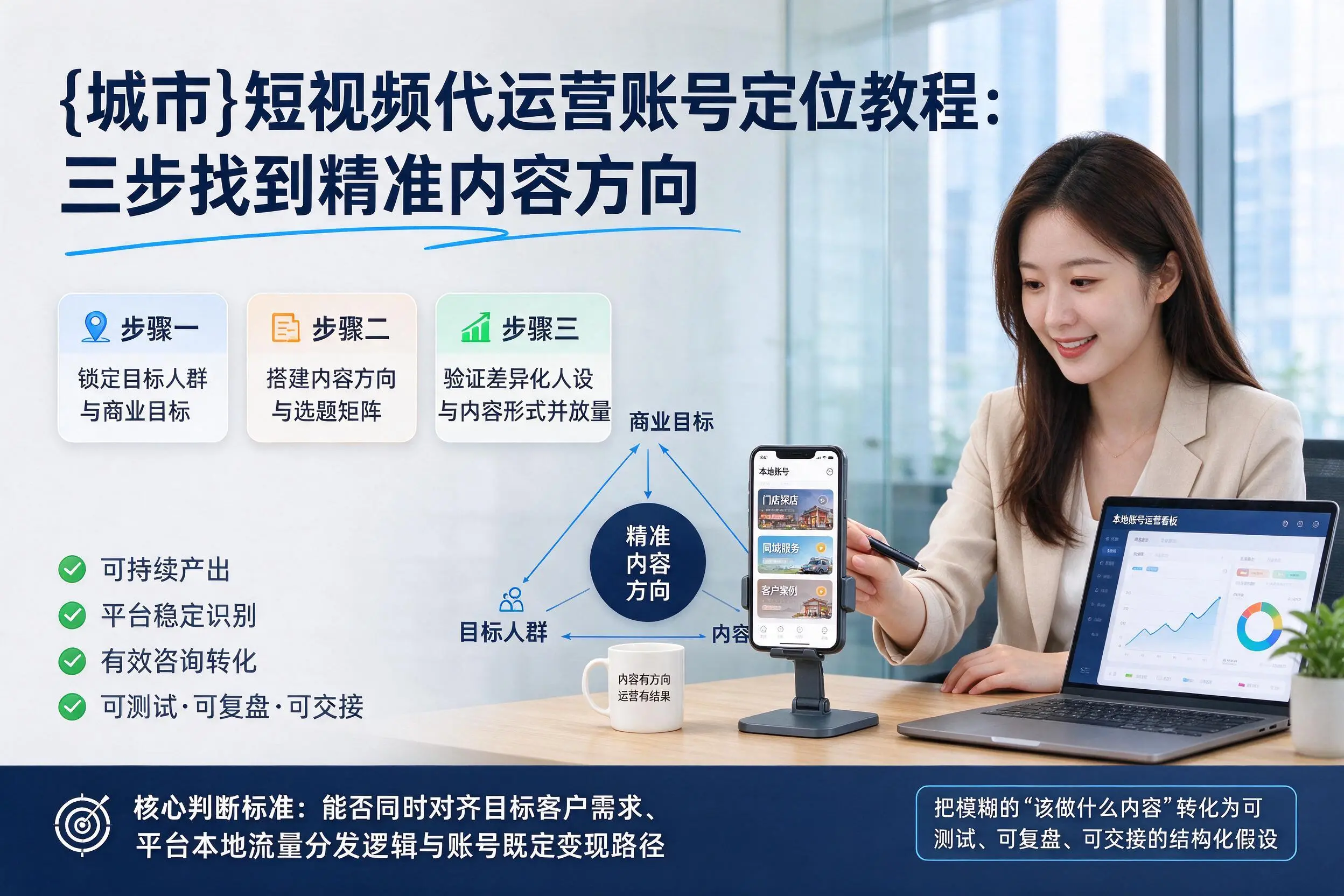 大同短视频代运营账号定位教程：三步找到精准内容方向