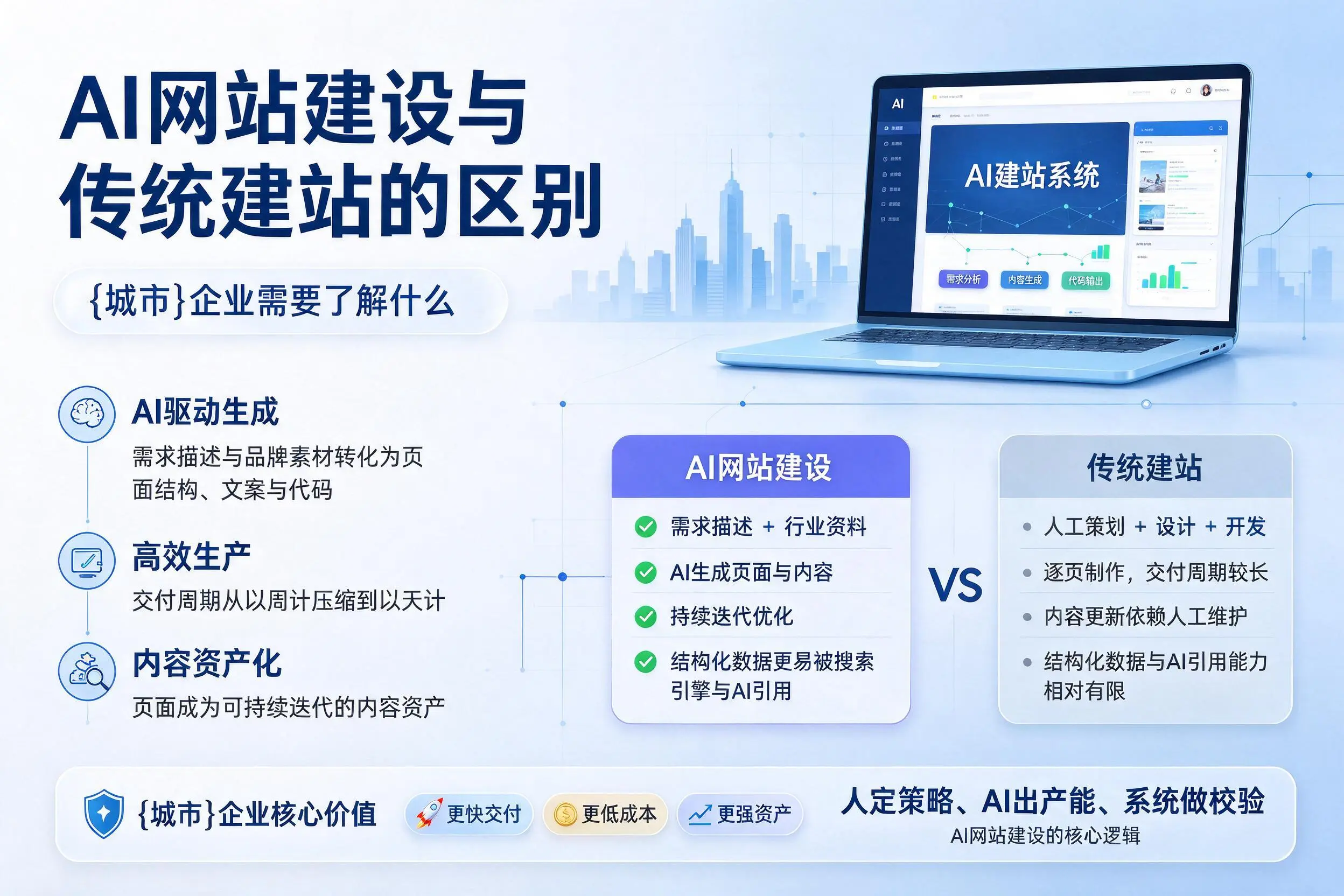 AI网站建设与传统建站的区别,大同企业需要了解什么