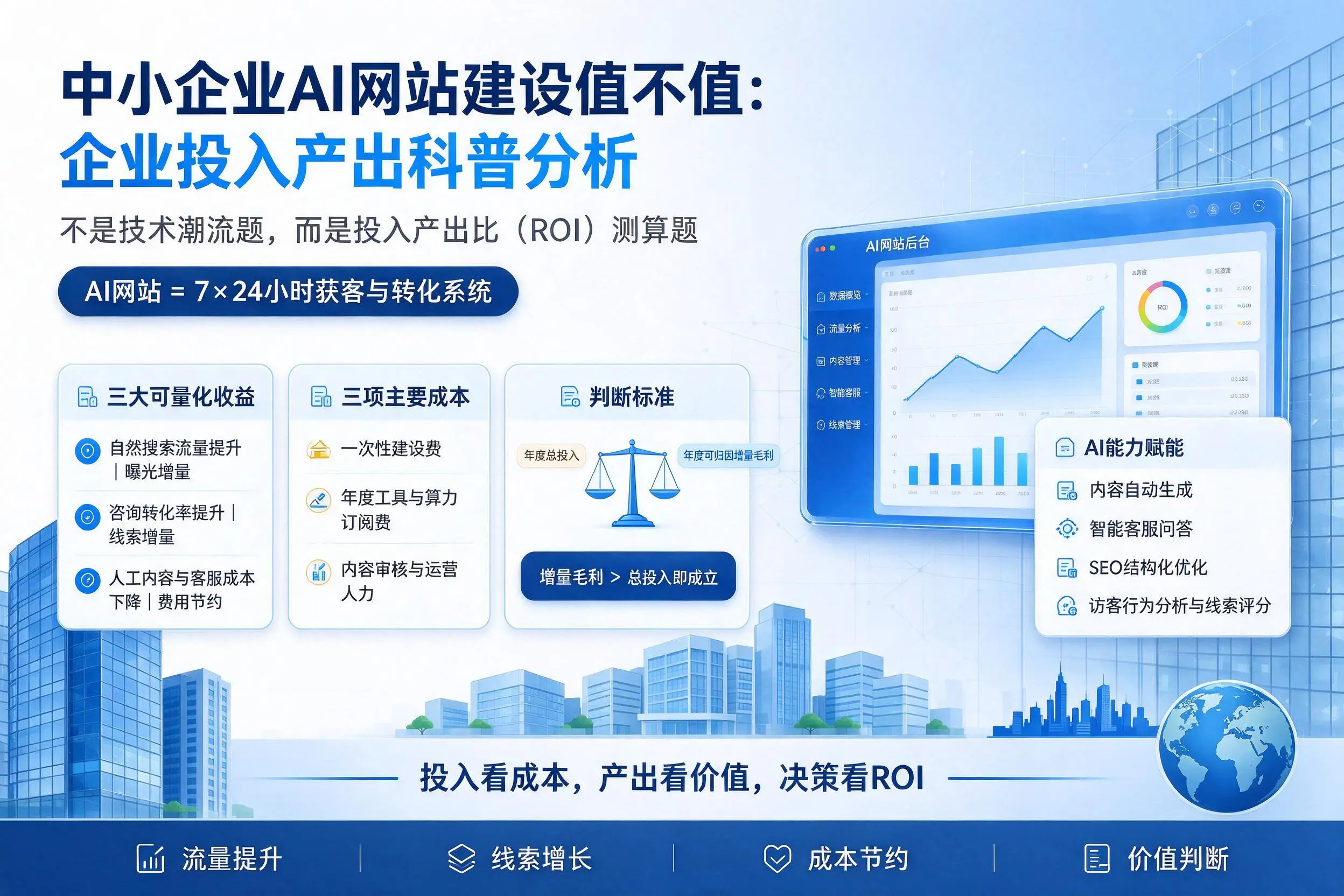 中小企业AI网站建设值不值:大同企业投入产出科普分析