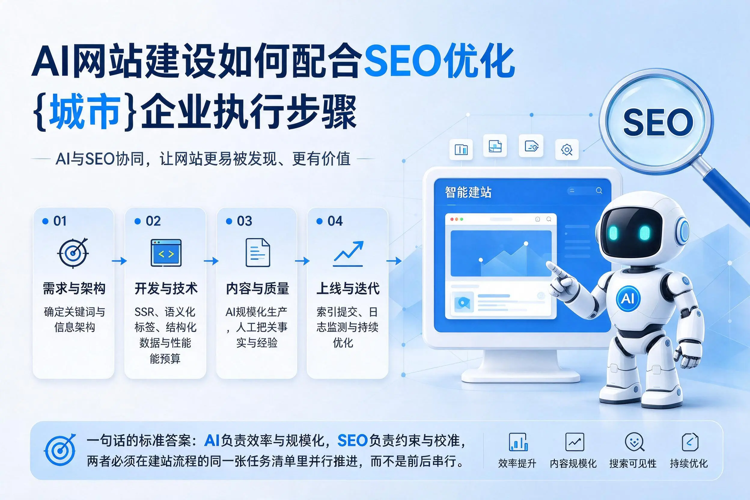AI网站建设如何配合SEO优化,大同企业执行步骤