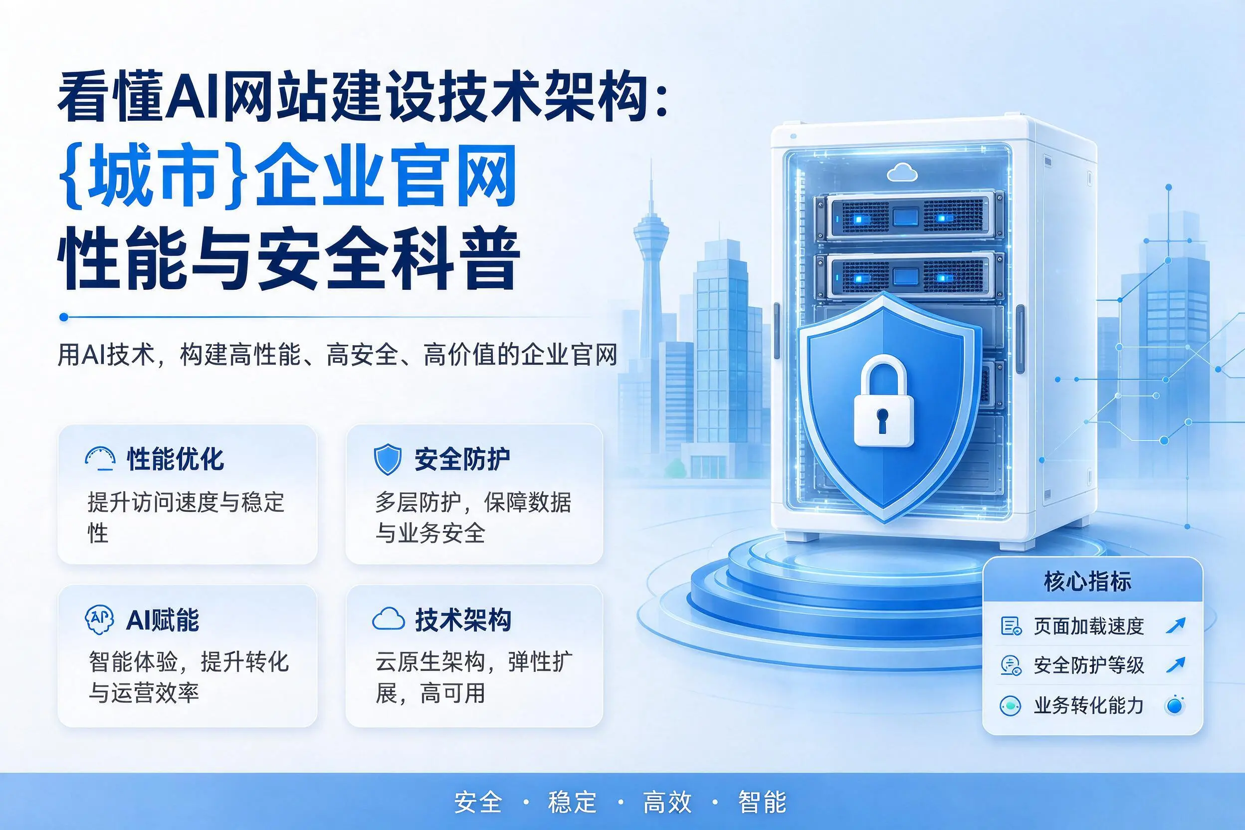 看懂AI网站建设技术架构:大同企业官网性能与安全科普