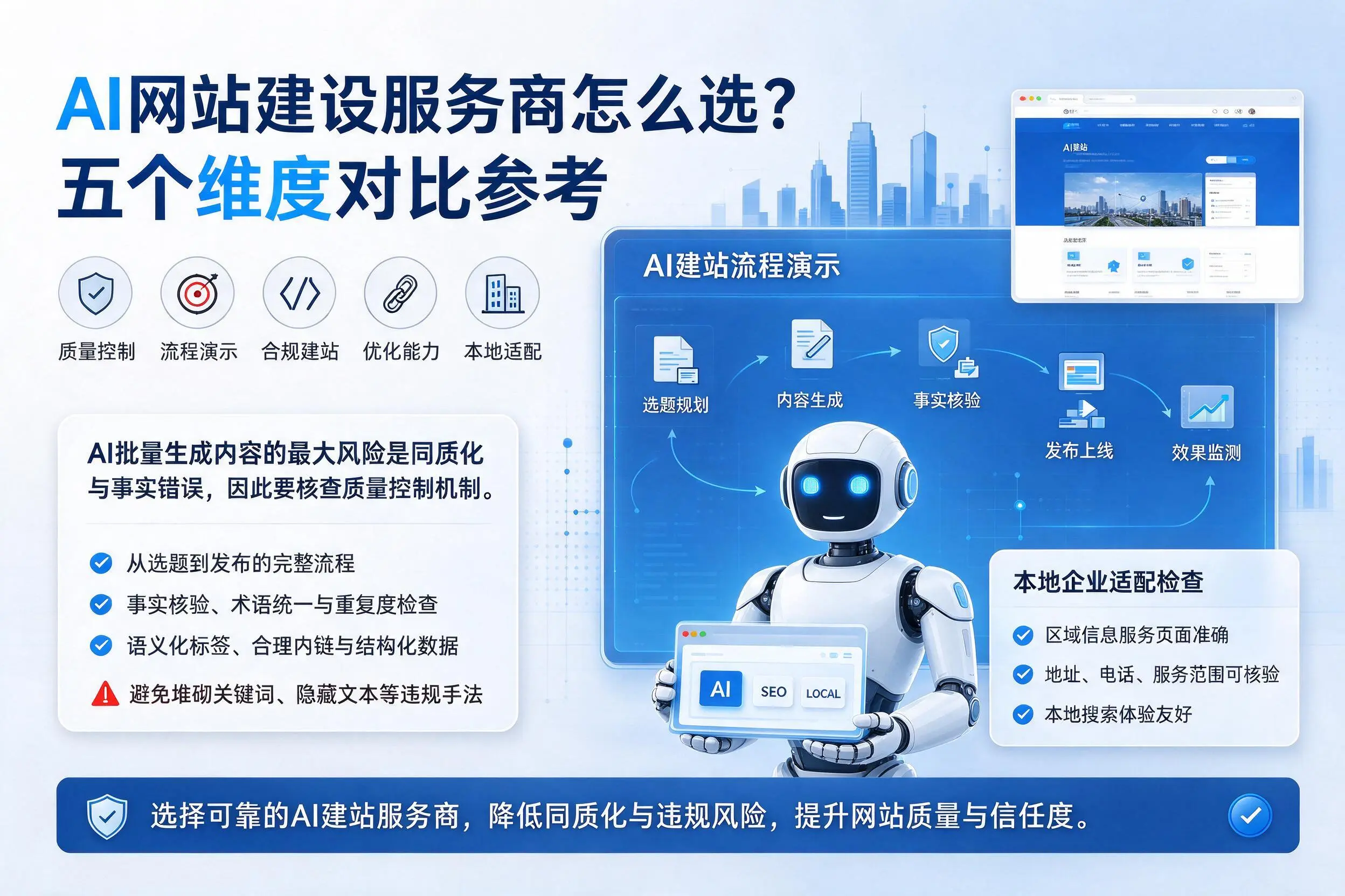 大同AI网站建设服务商怎么选？五个维度对比参考