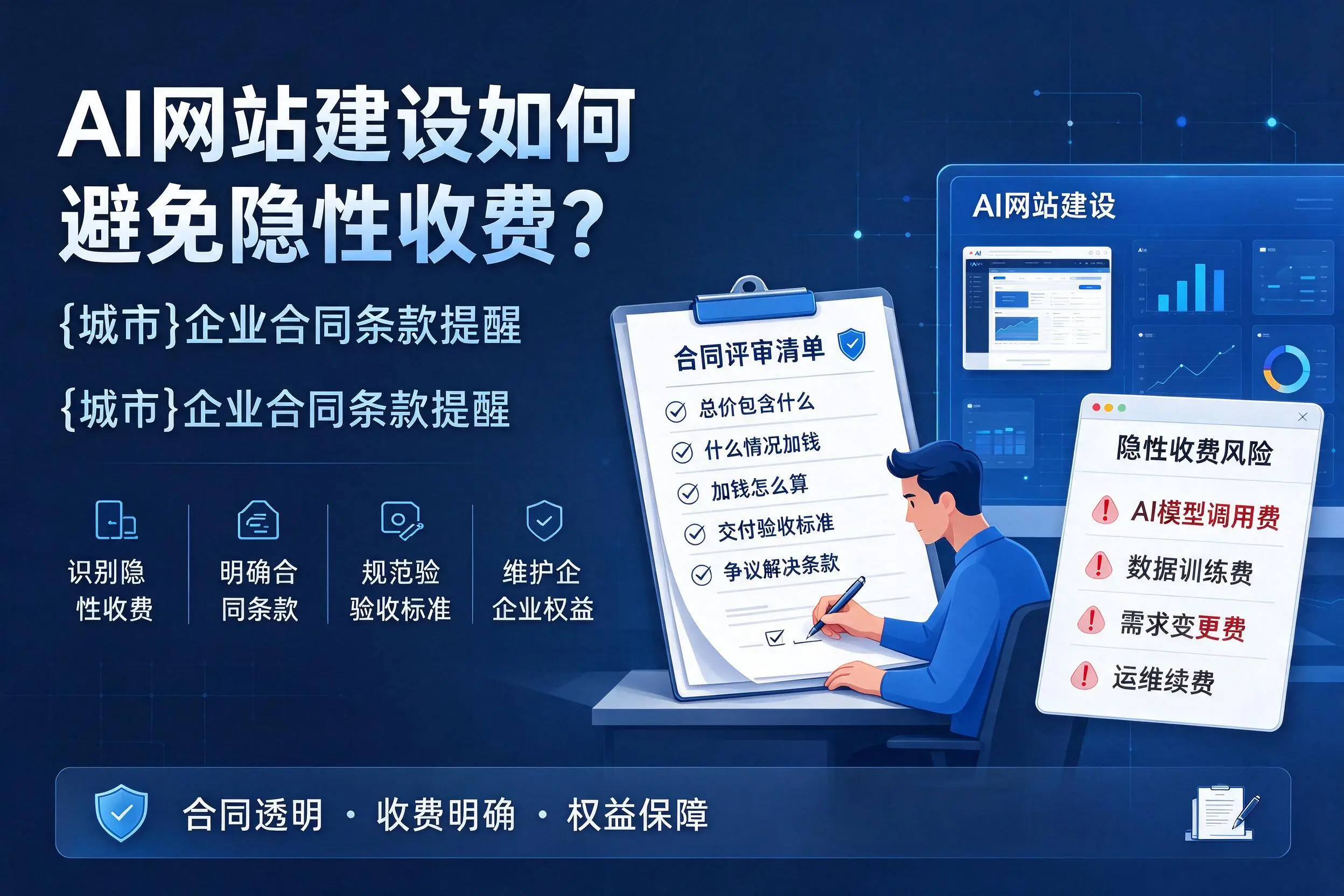 AI网站建设如何避免隐性收费？大同企业合同条款提醒