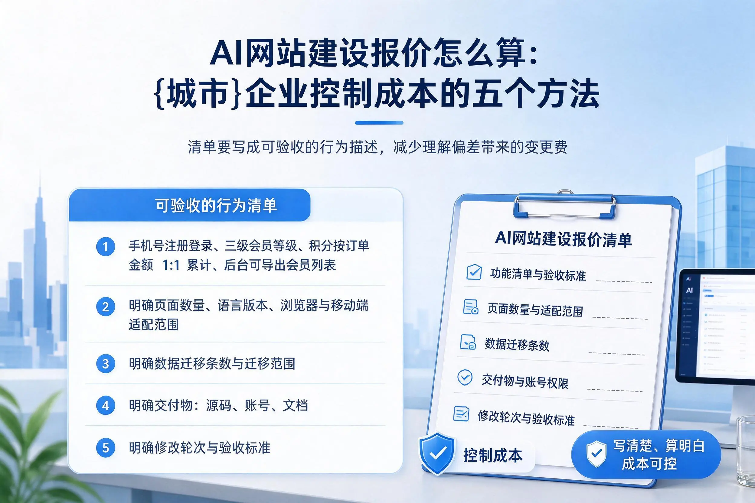 AI网站建设报价怎么算:大同企业控制成本的五个方法