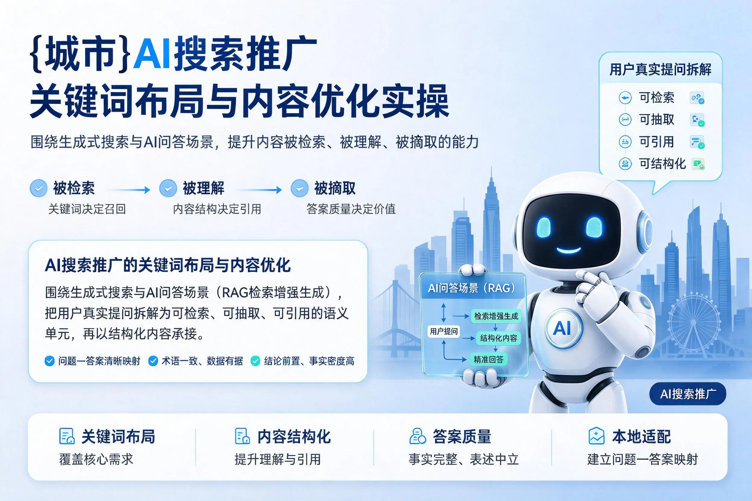 大同AI搜索推广关键词布局与内容优化实操